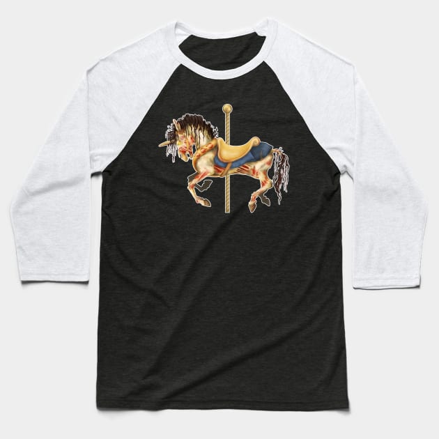 The Undead Carousel Baseball T-Shirt by JFells